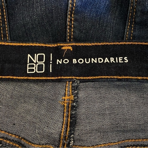No Boundaries NOBO Plus size 19 juniors High Rise Skinny Curvy Dark Wash Jeans - Picture 8 of 10